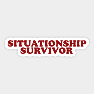 Funny Y2K Meme TShirt Situationship Survivor Shirt 2000's Style Joke Tee, Gift Sticker